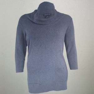 INC Cowl Neck Sweater New Gray 0X short sleeve